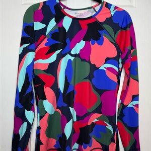 Athleta Rash Guard Pink, Black, Blue, Coral Floral Size Large Never Worn